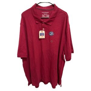 Saddlebred Men's Red Big & Tall 3XL Easy Care Relaxed Fit Polo Shirt